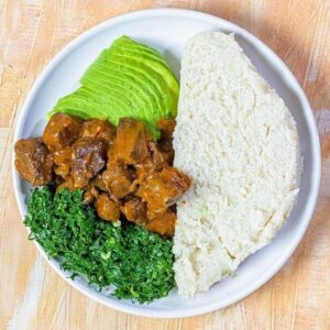 Ugali Beef stew